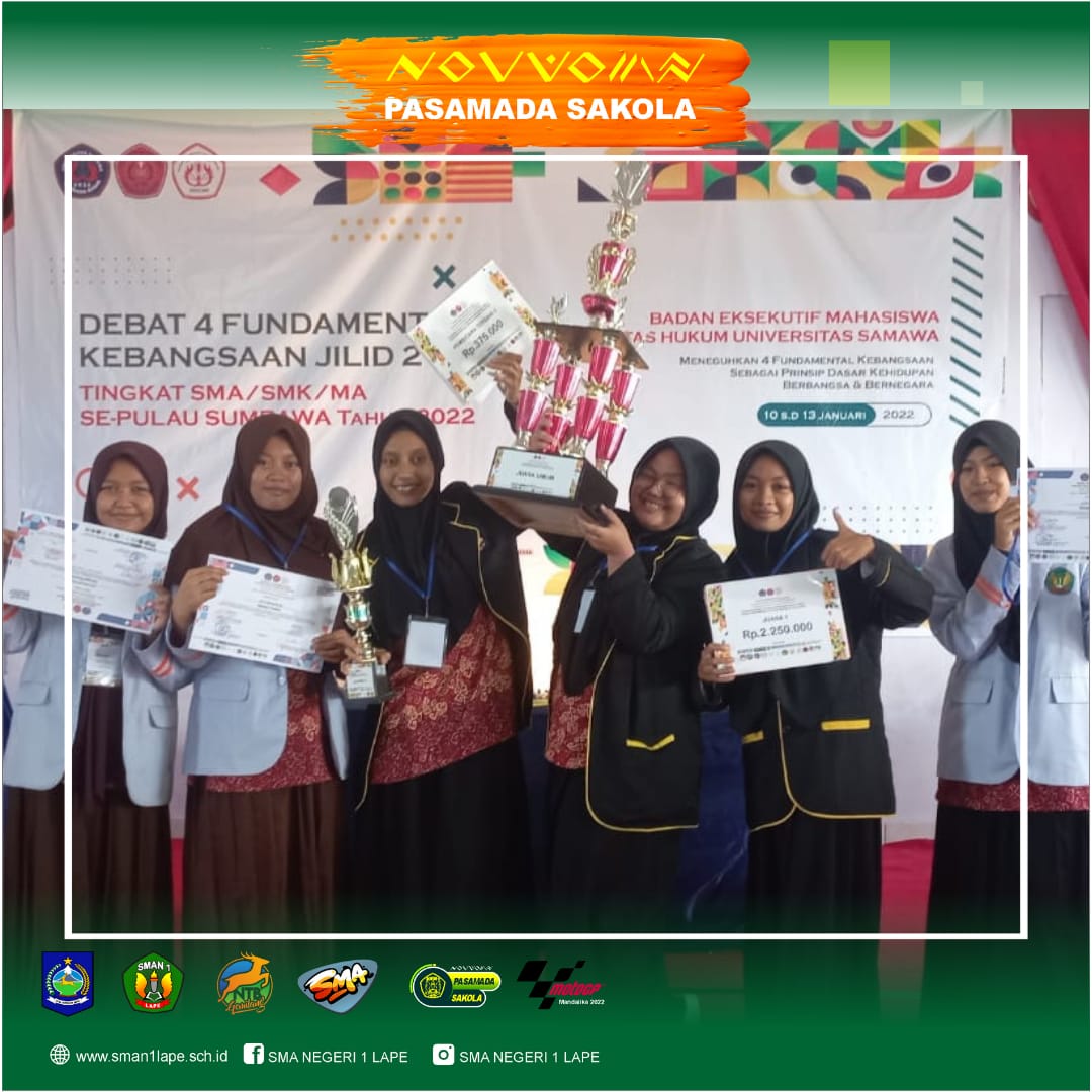 The Best, Siswa SMA 1 Lape Raja Debat se-Pulau Sumbawa   