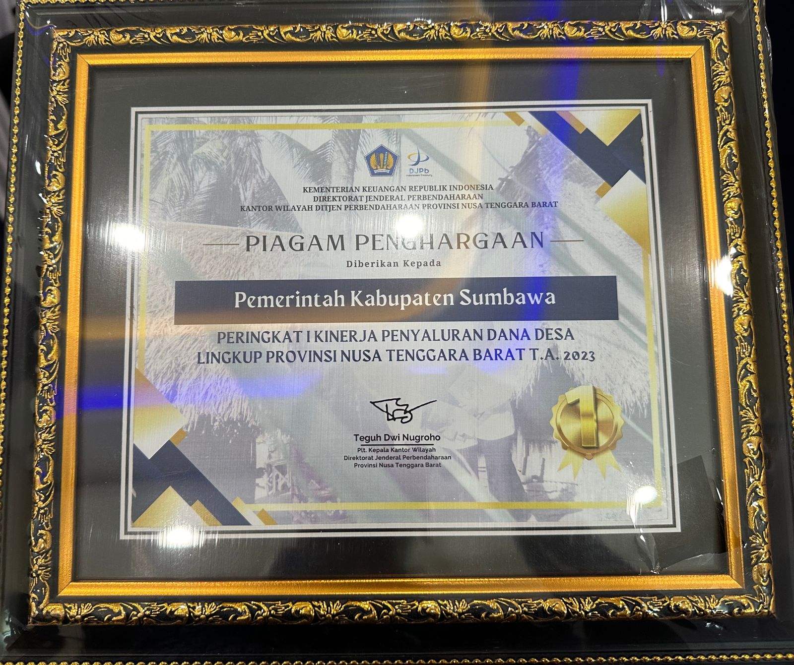 Sumbawa Peringkat I Kinerja Penyaluran Dana Desa