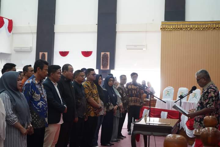 Sekwan Gelar Gladi Bersih Pengucapan Sumpah Anggota DPRD Kabupaten Sumbawa 2024-2029