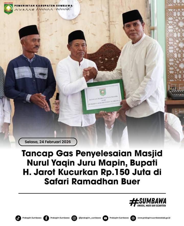 Tuntaskan Pengerjaan Masjid Nurul Yaqin Juru Mapin, Pemda Bantu Rp.150 Juta Tuntaskan Pengerjaan Masjid Nurul Yaqin Juru Mapin, Pemda Bantu Rp.150 Juta