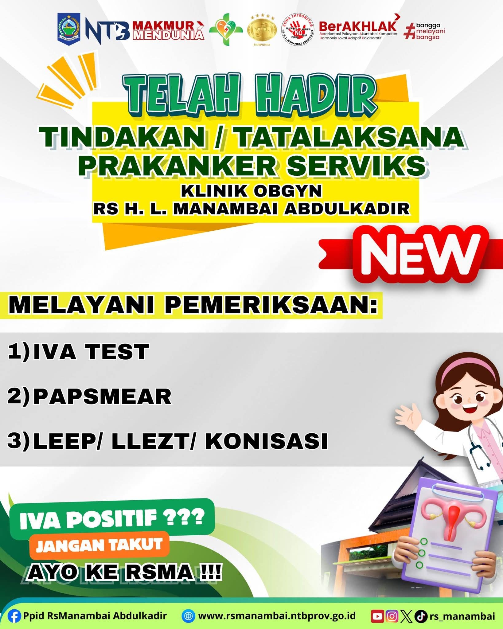 RS HL Manambai Hadirkan Layanan Tatalaksana Prakanker Serviks