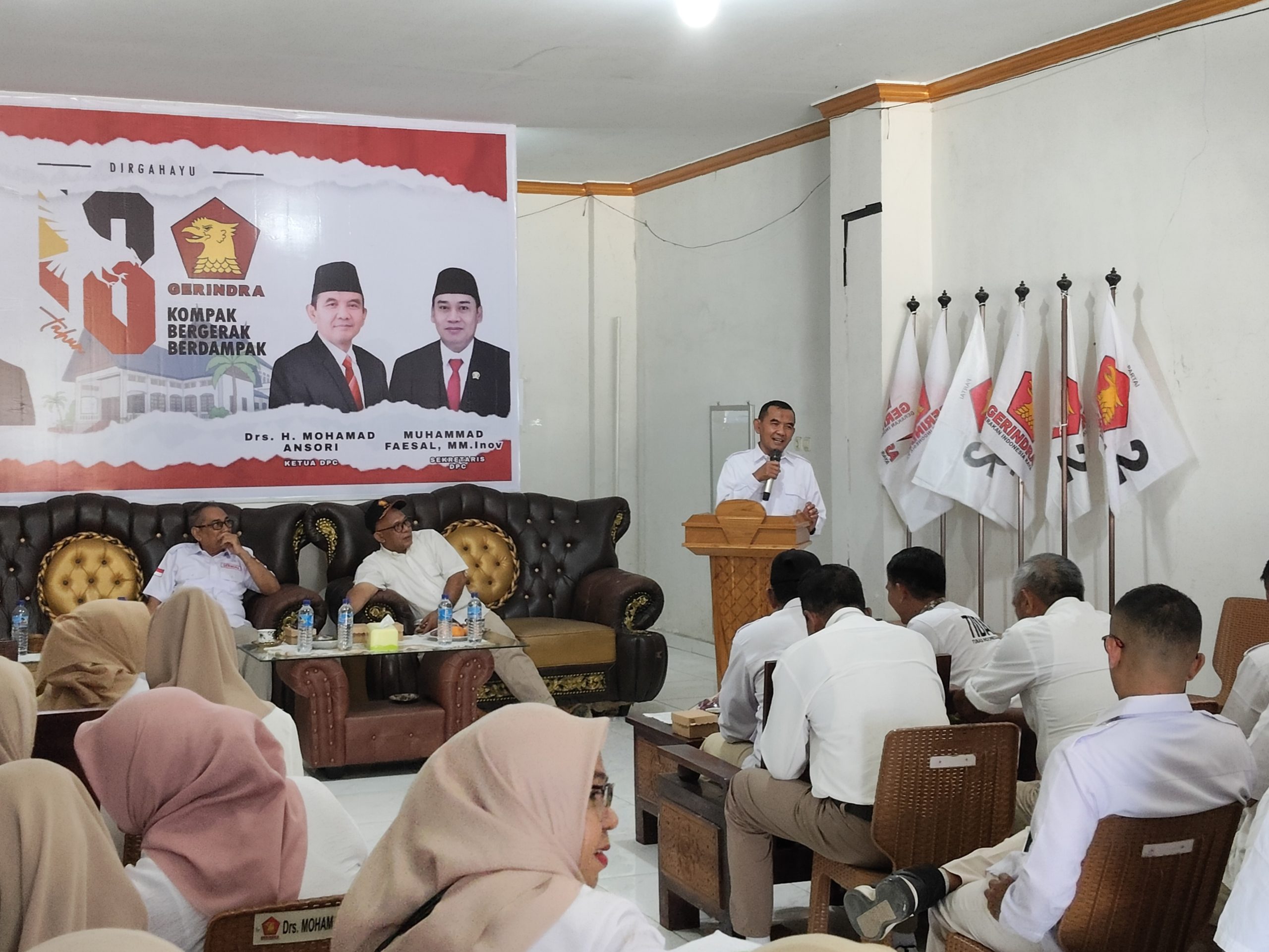 Ketua Gerindra Sumbawa Haji Ansori Instruksikan Kader Kawal Asta Cita dan 12 Program Daerah