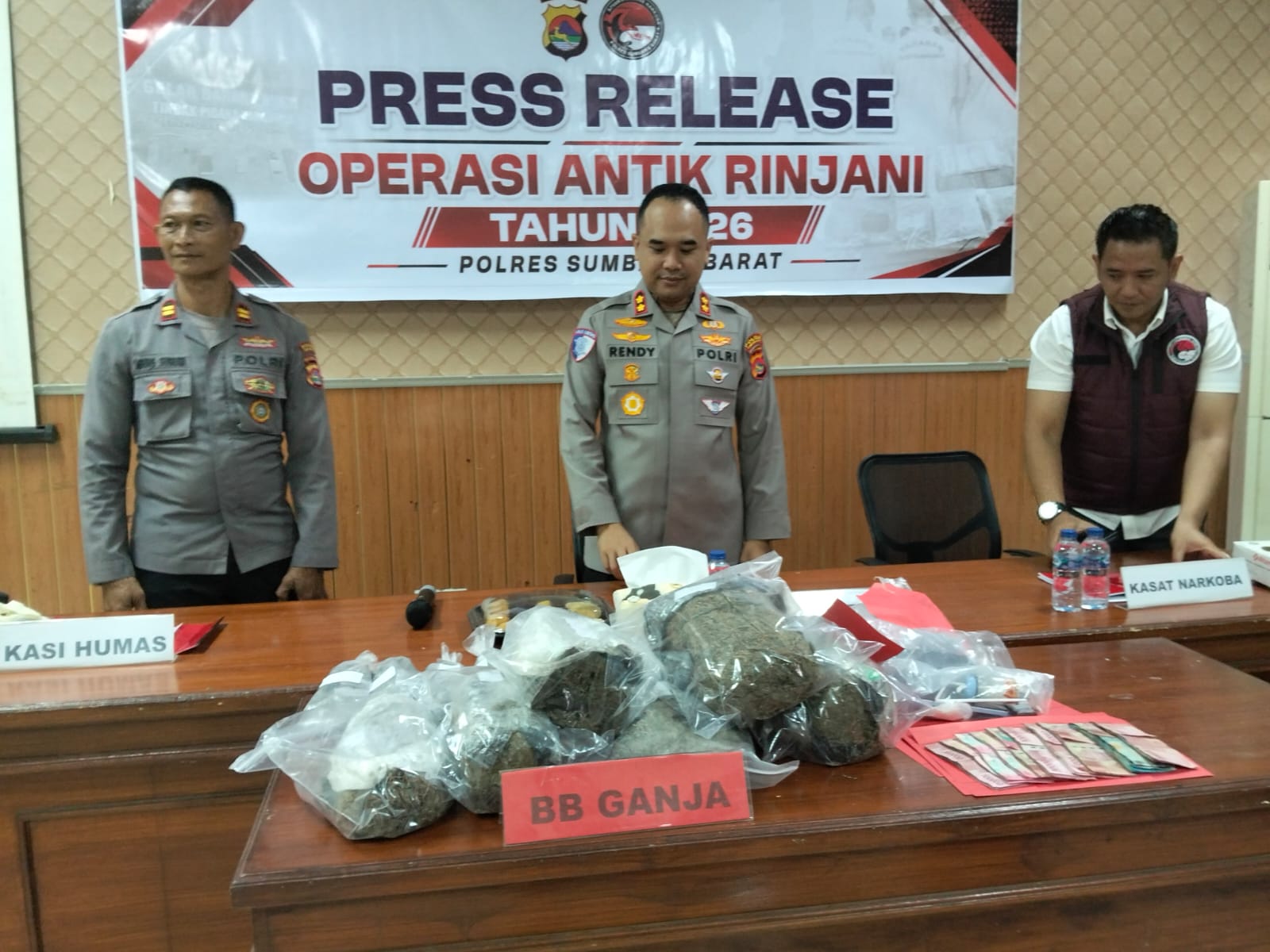 Polres Sumbawa Barat Ungkap Empat Kasus  Narkotika